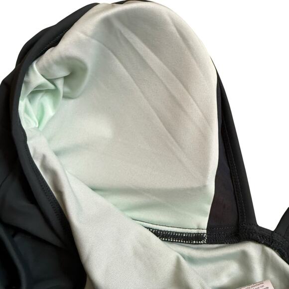 NWT Cupshe Hunter Green Swimsuit 1X Vneck Mesh Tummy Control Sexy Plunge - Picture 7 of 9